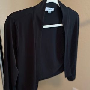 Calvin Klein L cropped black shrug. NWOT. staple piece for work or casual.